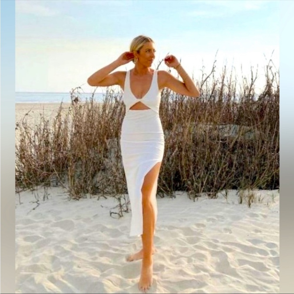 L*Space White Midi Dress